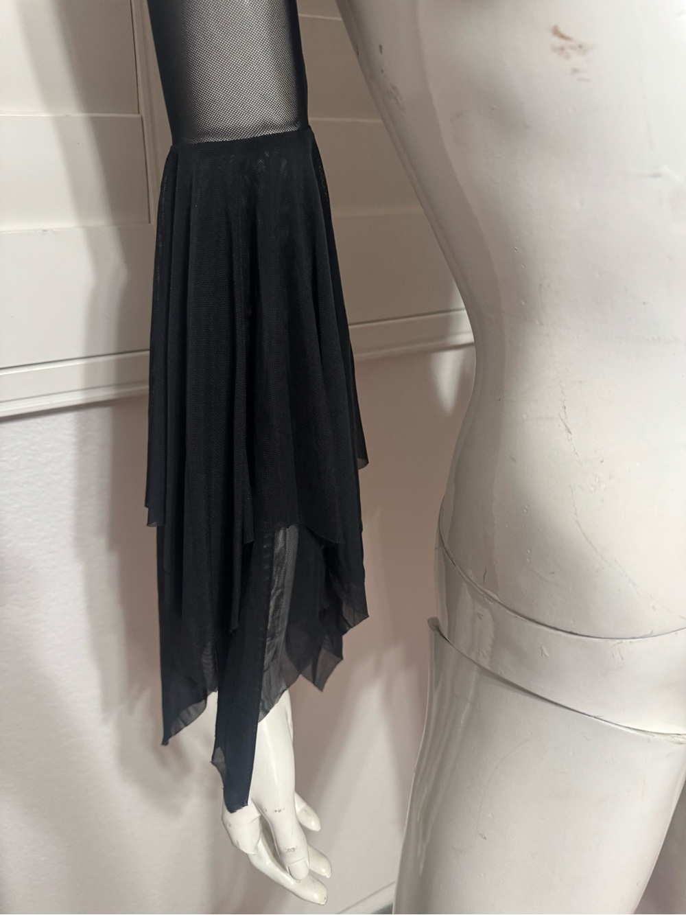 New 1x black sheer top shrug bell sleeves gothic festival rave raver goth Lolita - Picture 2 of 5